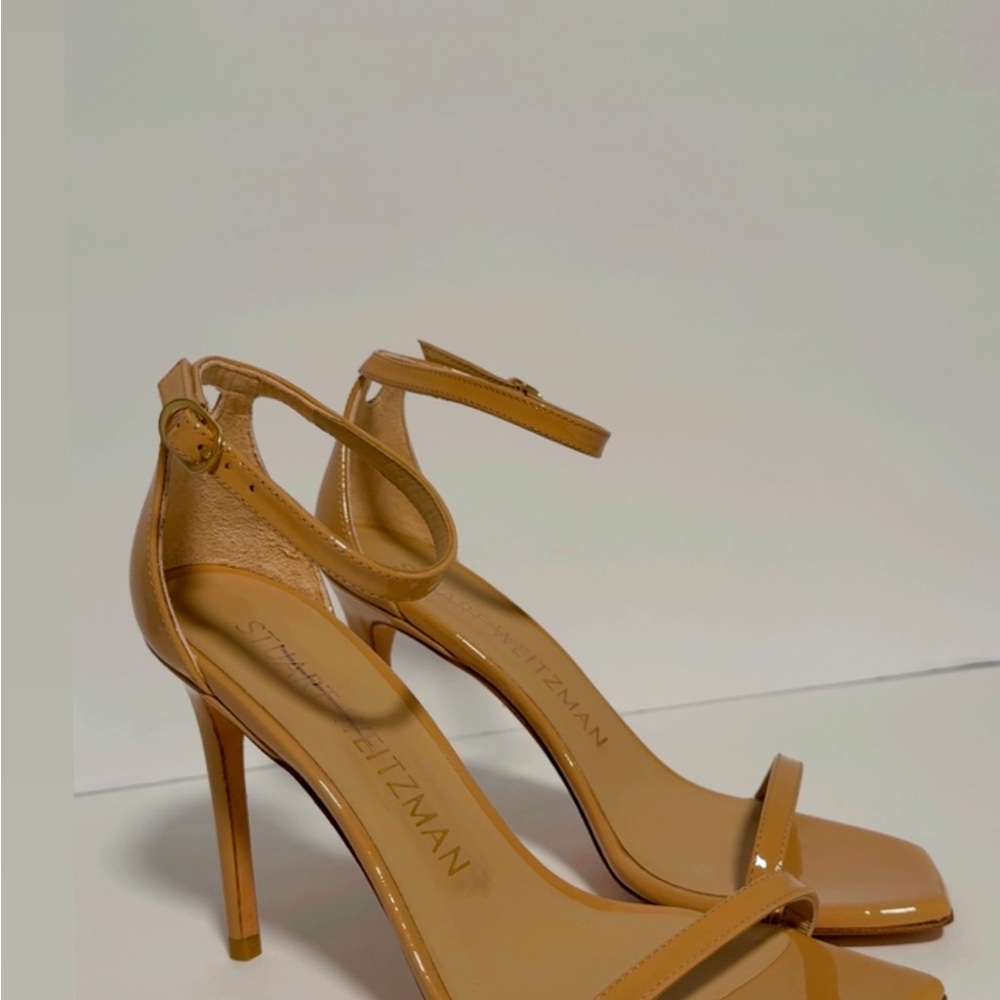 Stuart Weitzman Camel Strappy Sandals